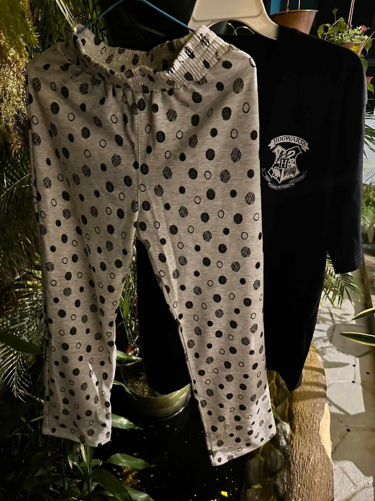 Black and White Dotted Pyjama Set